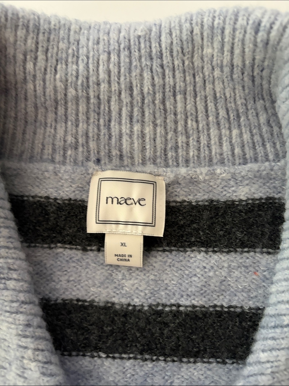 Anthropologie Maeve Ainsley Ruffle-Collar Cardigan Sweater Gray Blue size XL - Picture 9 of 13